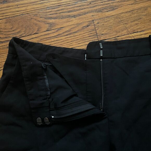 MM Lafleur Dress Pants Women’s 8 Black Straight Leg Trouser Slacks Wool Stretch - Picture 9 of 10